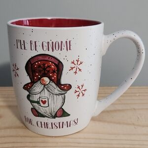 Christmas Gnome I'll Be Gnome For Christmas Double-sided Ceramic Mug NWT
